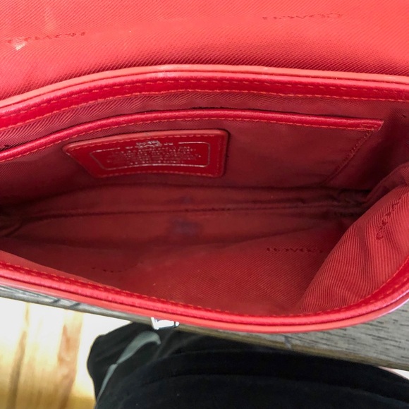Coach Red And Silver CrossBody Bag - Picture 7 of 8